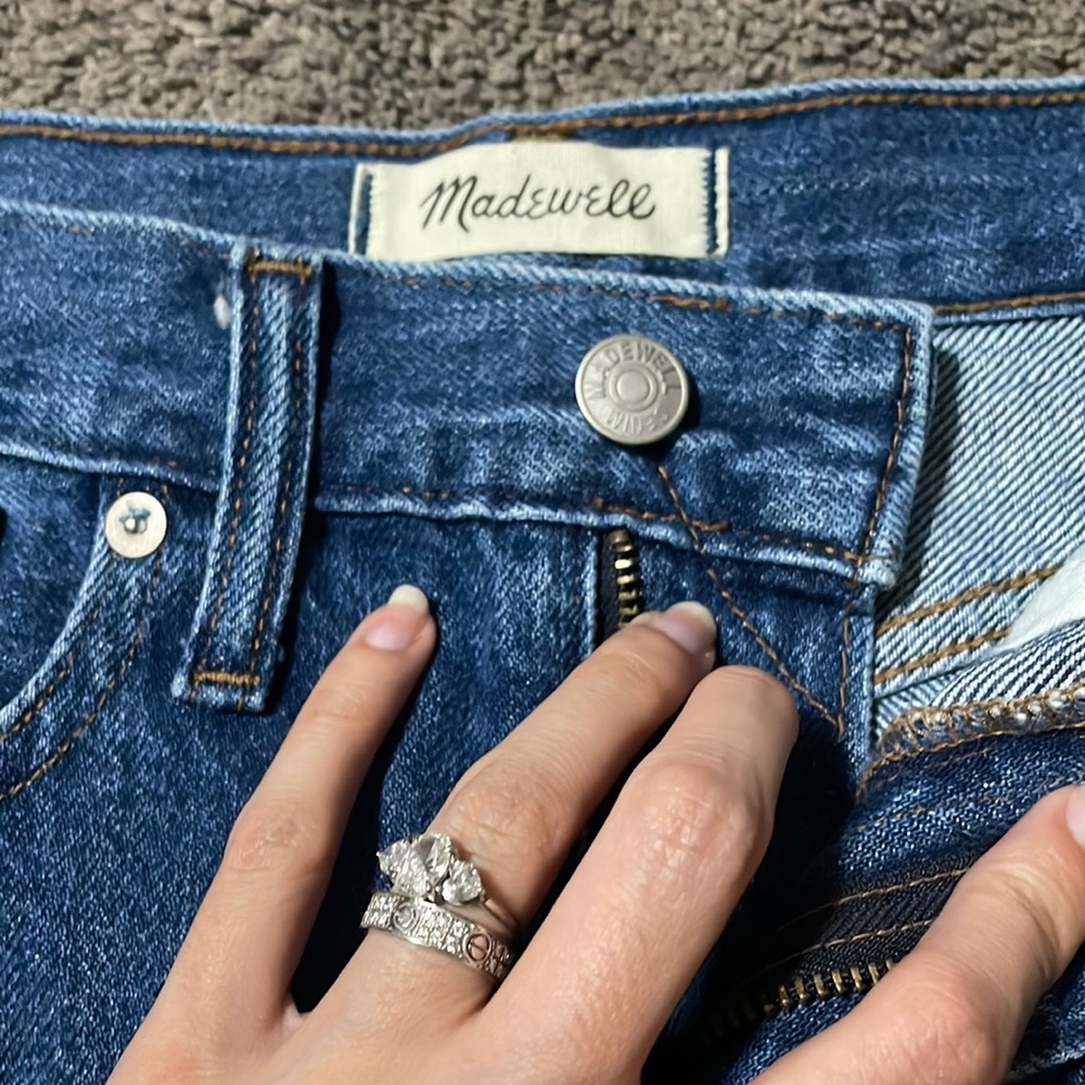 Madewell rigid denim skirt
